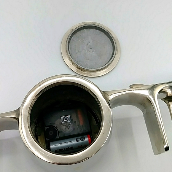 ✈️2 xHP! Art Deco Industrial Airplane Clock, Polished Metal - Picture 7 of 10